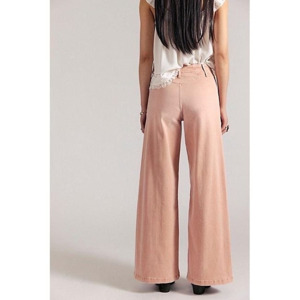 We The Free Libre Wide-Leg Jeans Women 28 Pink High Rise Retro Boho Boho